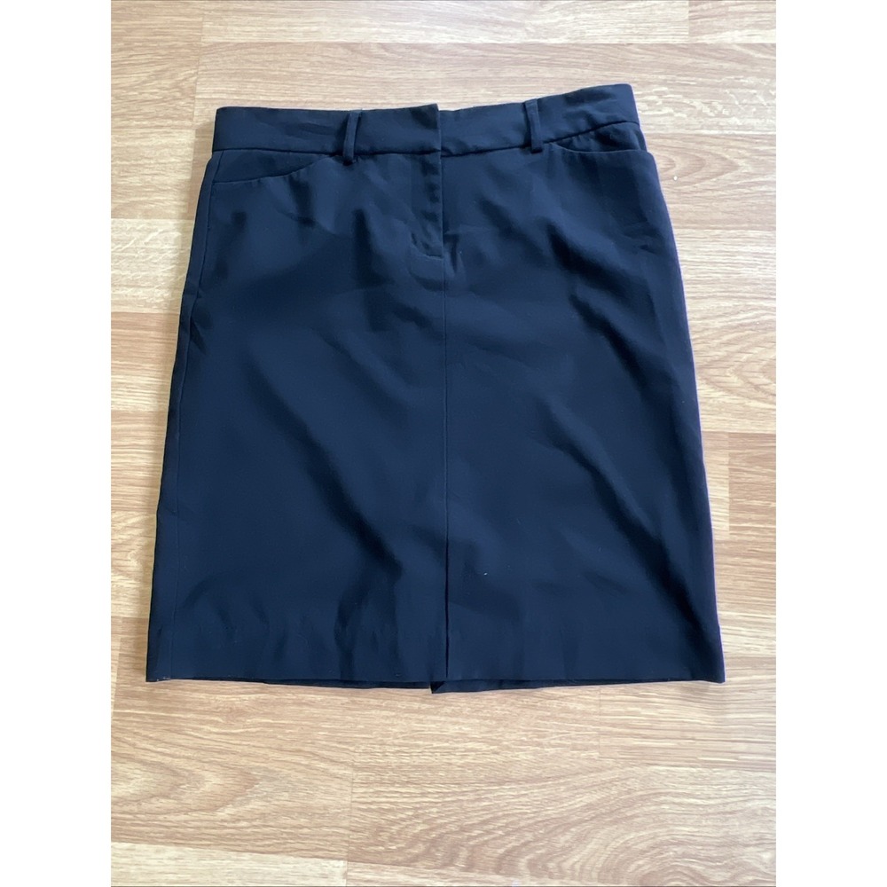 Steve & Barry's Midi Pencil Skirt Size 10 Black Straight‎ Lined Workwear Office